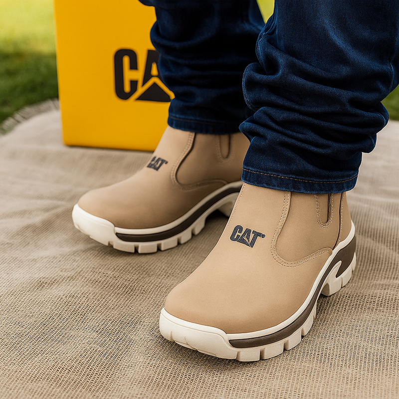 Kit Bota Montano de Cuero Legítimo con Suela Antideslizante +REGALOS: Plantilla Ortopédica, Cinturón, Cuchillo con Funda y Vaso Térmico