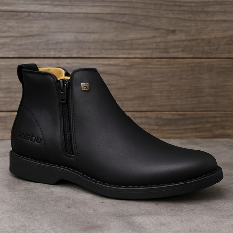 Kit Bota Zavu de Cuero Legítimo con Plantilla Ortopédica +REGALOS: Sombrero y Billetera