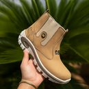 Kit Bota Montano de Cuero Legítimo con Suela Antideslizante +REGALOS: Plantilla Ortopédica, Cinturón, Cuchillo con Funda y Vaso Térmico