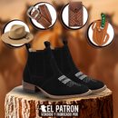 Kit Bota Barreto de Cuero Legítimo con Plantilla Ortopédica +REGALOS: Cuchillo con Funda, Cinturón, Sombrero y Porta Celular