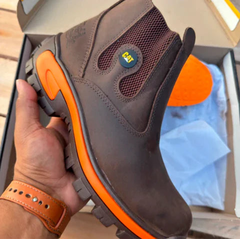 Kit Bota Adventure de Cuero Legítimo con Plantilla Ortopédica y Suela Antideslizante +REGALOS: Vaso Térmico, Sombrero, Cinturón y Billetera