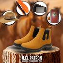 Kit Bota Leonor de Cuero Legítimo con Suela Antideslizante +REGALOS: Plantilla Ortopédica, Sombrero, Cinturón y Cantimplora