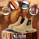 Kit Bota Leonor de Cuero Legítimo con Suela Antideslizante +REGALOS: Plantilla Ortopédica, Sombrero, Cinturón y Cantimplora