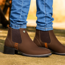 Kit Bota Leal de Cuero Legítimo con Plantilla Ortopédica +REGALOS: Cinturón, Sombrero y Cuchillo con Funda